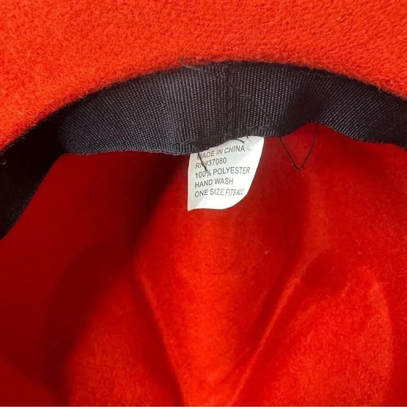 Orange Panama style Hat - Picture 4 of 5